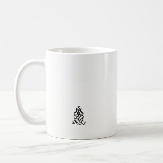 Mug image en noir et blanc d'un design orné (Gauche)