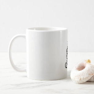 Mug image en noir et blanc d'un design orné
