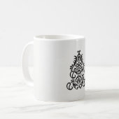 Mug image en noir et blanc d'un design orné (Devant gauche)