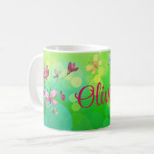 Mug Image estivale du nom personnalisé (Devant gauche)