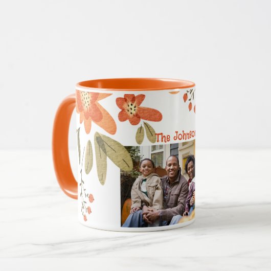 MUG IMAGE FAMILIALE DE LA CHÂSSE FLORALE DE COULEUR D' (Devant gauche)