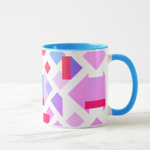 Mug Image géométrique moderne avec formes colorées.
