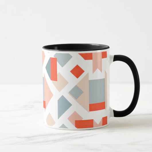 Mug "Image géométrique moderne avec formes et couleurs (Droite)