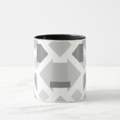 Mug Image géométrique moderne avec formes noires. (Centre)