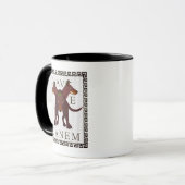 Mug Image gréco-romain "Cave Canem" Attention au Chien (Devant gauche)