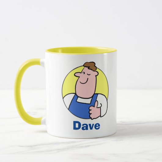 Mug Image Handyman avec nom (Gauche)