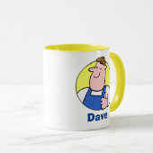 Mug Image Handyman avec nom (Devant droit)