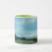 Mug Image Heron gris pour mule à deux tons (Centre)