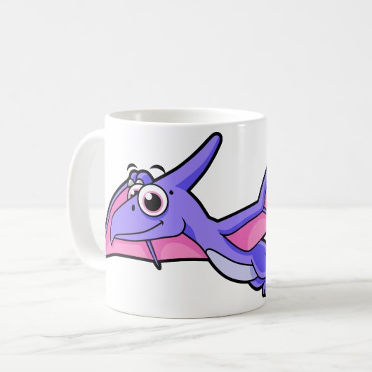 Mug Image Mignonne D'Un Ptérodactyle Volant. (Devant gauche)