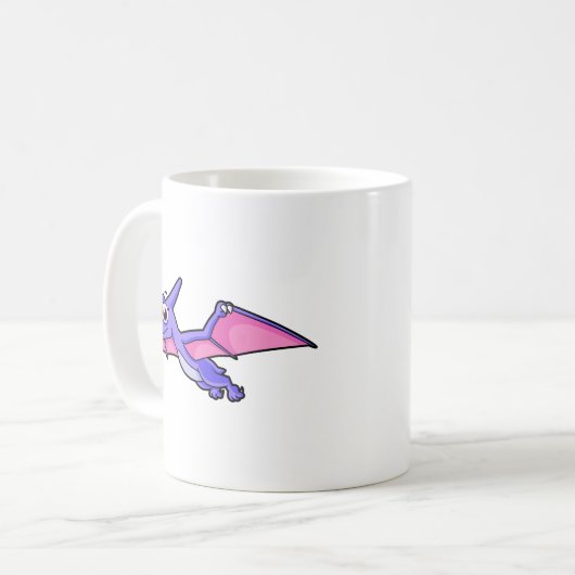 Mug Image Mignonne D'Un Ptérodactyle Volant. (Devant gauche)