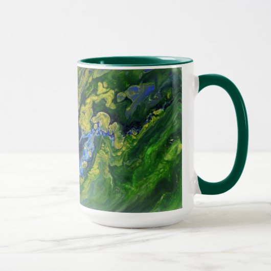 Mug Image miroir de l'oeuvre acrylique peinte (Droite)