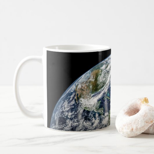 Mug Image Mosaïque De La Planète Terre Avec 3 Ouragans (Avec donut)