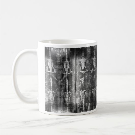 Mug Image négative de photo du linceul de Turin (Gauche)