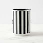 Mug Image personnalisée avec rayure blanche noire mode (Centre)