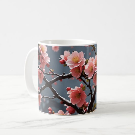 Mug Image Quince à fleur (Devant gauche)