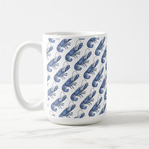 Mug Image Rétro Vintage Homard Bleu