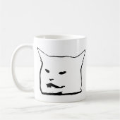Mug Image vectorielle de mème de chat en colère confus (Gauche)