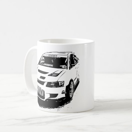 Mug Image vectorielle de Mitsubishi Evolution (Devant gauche)
