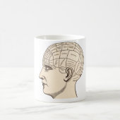 Mug Image vintage de carte de cerveau d'anatomie (Centre)