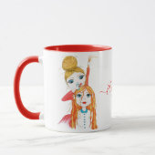 Mug Image Whimsical De Coupe De Coiffure Coupée Ajoute (Gauche)