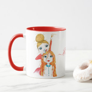 Mug Image Whimsical De Coupe De Coiffure Coupée Ajoute