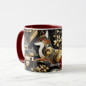 Mug Imaginaire Abstrait Fox Art (Devant gauche)