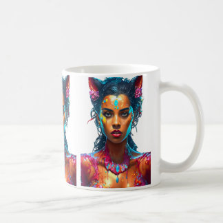 Mug Imaginaire Art Vibrant Couleurs Portrait mystique