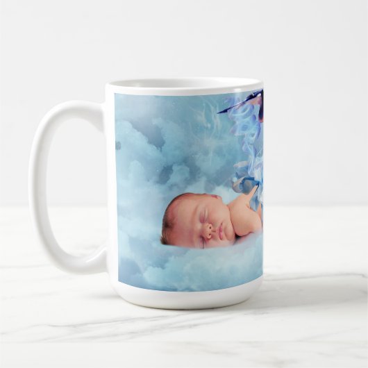 Mug Imaginaire bébé et cigogne (Gauche)