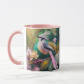 Mug Imaginaire blanc crêpé à queue blanche Jay (Gauche)