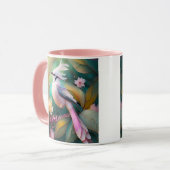 Mug Imaginaire blanc crêpé à queue blanche Jay (Devant gauche)