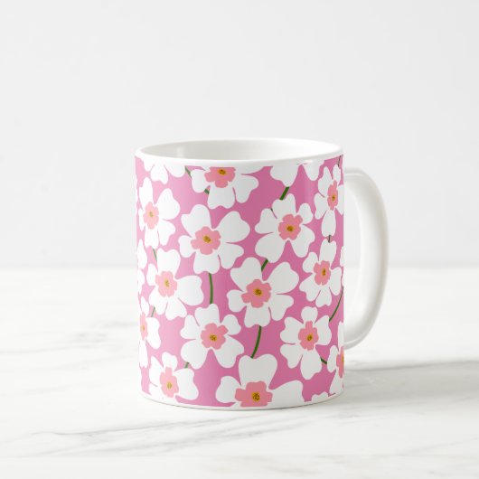 Mug Imaginaire blanc et rose (Devant droit)
