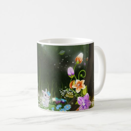 Mug Imaginaire bois forêt animaux enchantés (Devant droit)