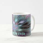 Mug Imaginaire coloré Fleur fractale Abstraite Meilleu (Devant droit)