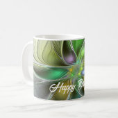 Mug Imaginaire coloré Fleur moderne Abstrait Fractal (Devant gauche)