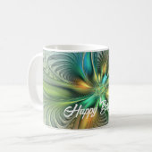 Mug Imaginaire coloré Moderne Fleur Abstraite Fractale (Devant gauche)