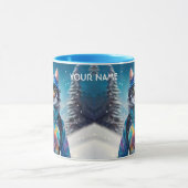 Mug Imaginaire Cute Chat Skis alpins (Centre)