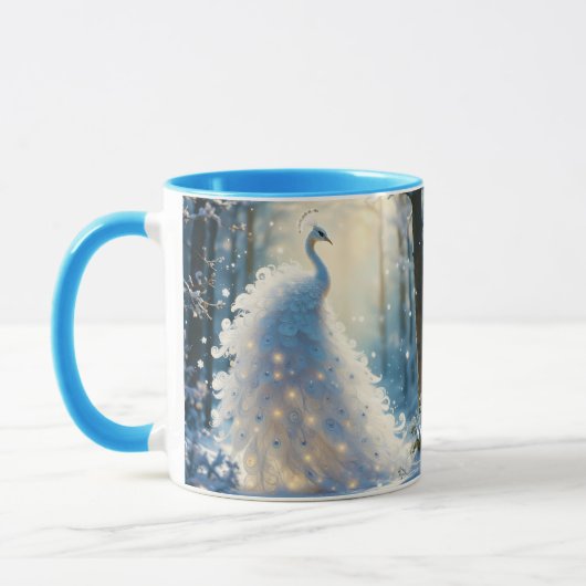 Mug Imaginaire Cute Neige Blanc Peacock (Gauche)