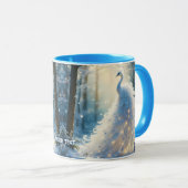 Mug Imaginaire Cute Neige Blanc Peacock (Devant droit)