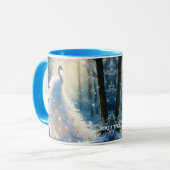 Mug Imaginaire Cute Neige Blanc Peacock (Devant gauche)