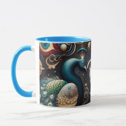 Mug Imaginaire Cute Peacocks Crescent Plumes (Gauche)