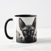 Mug Imaginaire Cute Sphynx Chat noir (Gauche)