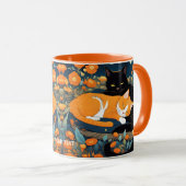 Mug Imaginaire Cute Vivid Black Orange Chats (Devant droit)