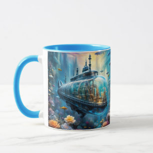 Mug Imaginaire Cute Vivid Verre Sous-marin Fleurs