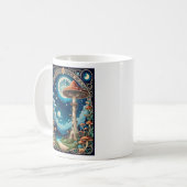 Mug Imaginaire de champignons magiques Forêt lune (Devant gauche)