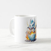 Mug Imaginaire de dragon bleu à éclos (Devant gauche)