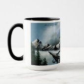 Mug Imaginaire de Dragon Noir Montagnes Bleues (Gauche)