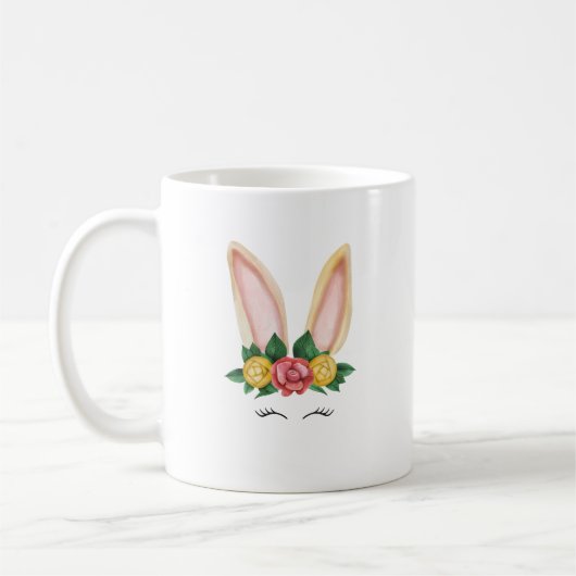 Mug Imaginaire de lapin floral (Gauche)