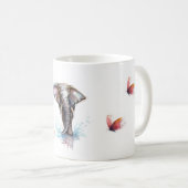 Mug Imaginaire de papillons d'éléphant (Devant droit)