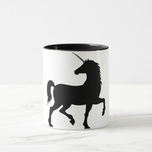 Mug Imaginaire de silhouette de licorne (Centre)