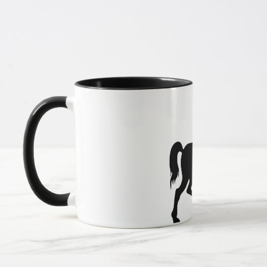 Mug Imaginaire de silhouette de licorne (Gauche)